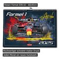 Formel 1 Kalender 2025 | DINA2 | Wandkalender Formel1 | 60x42cm RIESIG