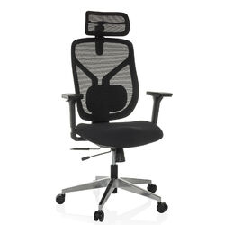 Bürostuhl ergonomisch Mesh Drehstuhl gepolstert Lordosenstütze hjh OFFICE