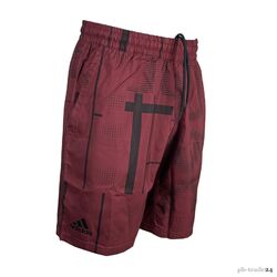 Adidas Herren Graphic Shorts rot kurze Hose Trainings-/Freizeitshorts Taschen