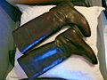 tolle Hush Puppies Leder Stiefel, rotbraun, Gr. 38/39