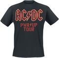 AC/DC Herren-T-Shirt  Tourshirt 24 schwarz  PWR Up Tour  Gr. M-5XL