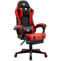 Ergonomisch Gaming Stuhl Bürostuhl Gamer Stuhl Computerstuhl mit Fußstütze Rot