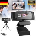 Full HD1080P Webcam mit Mikrofon und Stativ 95° Weitwinkel für PC Laptop Desktop