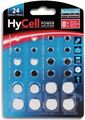 HyCell 24 Knopfzellen Sparset Lithium Alkaline CR2032 CR2025 CR2016 CR1620 LR41 