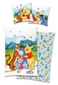 Disney Winnie the Pooh Wende Bettwäsche 80x80 + 135x200cm, 100% Baumwolle mit RV