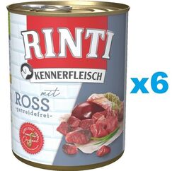 6x800 g RINTI Kennerfleisch Pferdefleisch Nassfutter getreidefrei alle Rassen