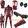 Deadpool 3 Wade Wilson Cosplay Kostüm Zubehör rote Maske Gürtel Halloween Anzug