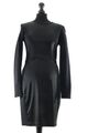 Marc Cain Etuikleid Kleid N3 schwarz uni elegant knielang Langarm mit Viskose