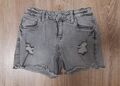 Mädchen JEANSSHORTS Gr. 140 kurze Hose Jeans C&A grau