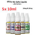 5x Elfliq Liquid 10ml by Elfbar 10mg & 20mg e Liquid mit Nikotin Nic Salt