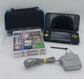 New Nintendo 2DS XL Grün Schwarz Original Konsole mit 3 Spielen Kabel Tasche TOP