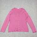 Peter Hahn Strickjacke Damen Größe Eu 40 UK 14 Pink 100% Baumwoll Strickpullover