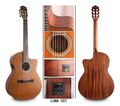 Konzert-GITARRE SALVADOR LUNA CCE 4/4  mit Tonabnehmer + Cutaway **AUSSTELLER**