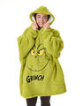 The Grinch Grüner Novelty Face Blanket Hoodie Herren