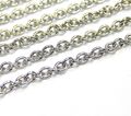 Edelstahl Schmuckkette Silber Rund 3 x 2mm Metall Halskette Chain 1 Meter M423