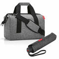 reisenthel Reisetasche allrounder M Set mit umbrella pocket classic Twist Silver