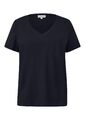 S.OLIVER Damen T-Shirt V-Ausschnitt kurzarm Basic Baumwolle elastischer Jersey