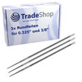 3x Rundfeile Kettenfeile 4,8mm 3/16" für Sägekette Motorsäge 0.325" 3/8" Teilung