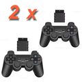 2x 2.4G Wireless Game Controller Spielkonsole Gamepads für PS2 Konsole (2pcs)