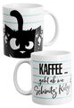 Ralf Schmitz Tasse KAFFEE Schmitz Katze Kaffeetasse Becher Kaffeebecher Weiß