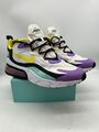 Nike Air Max 270 React Uk5 Eu38 Weiß Gelb Schwarz Lila Geo AT6174-101 Damen