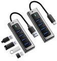 4 Port USB 3.0 HUB Verteiler Splitter Adapter Super Speed Datenhub für Laptop PC