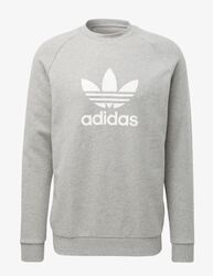 Adidas Trefoil Crew Sweater Sweatshirt Herren Pullover Schwarz Grau