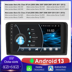 Für Mercedes Benz W164 GL320 ML350 X164 Autoradio Android13 Carplay GPS NAVI 64G