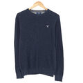 GANT Rundhals Premium Baumwolle Blau Pullover Sweater Herren Qk2 Größe S Small