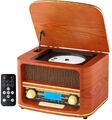 Nostalgie Retro Holz Radio mit CD USB Player Kompaktanlage Vintage Musikanlage