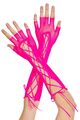 Lang Rosa Fingerlose Fischnetz Band Schnürer Handschuhe Sexy Designer Lingerie