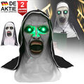 LED Maske "The Nun" Horrormaske, Halloween, Partykracher, gruselige Maske