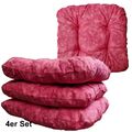 4 x Stuhlkissen Softkissen Dekokissen Kissen Sitzkissen Sitz - Polster - pink