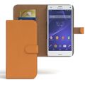 Tasche für Sony Xperia Z3 Compact Flip Case Schutz Hülle Cover Orange