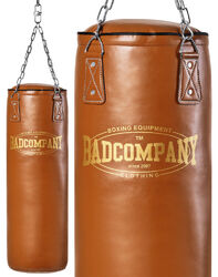 Retro Boxsack inkl. Heavy Duty Vierpunkt-Stahlkette I Kunstleder Punching Bag