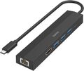 Hama USB-C Multiport HUB auf HDMI + LAN + USB-C Power Delivery + 3x USB-A - NEU