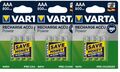 12 x Varta Recharge Accu Power 56703 800mAh AAA Micro HR03 1,2V Akku im Blister