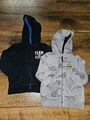 Sweatshirtjacke Sweatjacke Jungen dunkelblau grau Gr. 98/104 2 Stück 