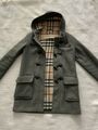 Burberry Brit Dufflecoat Grau Wolle Gr.M