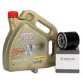 4L CASTROL EDGE 5W-30 Motoröl + HIRSCHER Ölfilter für VAG 1.0-1.5 TSI 04E115561H