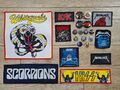 Vintage Heavy Metal Patches und Abzeichen Metallica Kiss ACDC Iron Maiden Kreator 