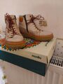 Manitu, Damenlederboots, beige/rehbraun, herausnehmbare Sohle Gr. 37