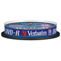 VERBATIM DVD-R 4.7GB 16x (10) SP 43523 Spindel matt silber (0023942435235)