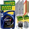 MANN INSPEKTIONSPAKET+5L ELF 5W-30 MOTORÖL passend für RENAULT LAGUNA III dCi/GT