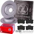 Zimmermann BREMSSCHEIBEN 253mm+BELÄGE HINTEN für VW GOLF 5 6 A3 8P LEON OCTAVIA