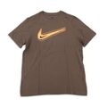 Nike T-Shirt Gr. M The Nike Tee Herren Kurzarm Baumwolle Braun Freizeit Logo