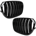 Sportgrill Kühlergrill DOPPELSTEG Schwarz Glanz für BMW 7 F01 F02 ab 2008-2011