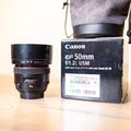 Canon EF 50 mm F/1.2 L USM Objektiv - Super Zustand