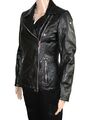 Milestone Damen Leder Jacke Lederjacke Schwarz Gr. 38 (M)