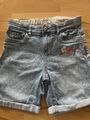 kurze jeans 140 mädchen Süße Stickereien Details Jeansshorts Sommerjeans w Neu